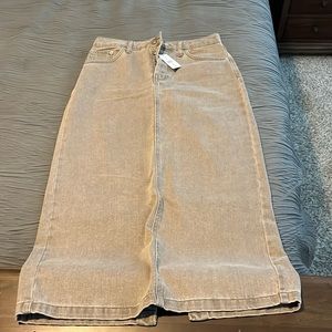 Topshop grey denim skirt